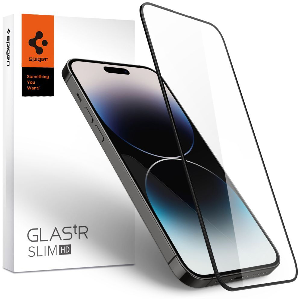 Szkło hartowane Spigen Glas.tr Slim FC 1-Pack Case Friendly dla iPhone 14 Pro